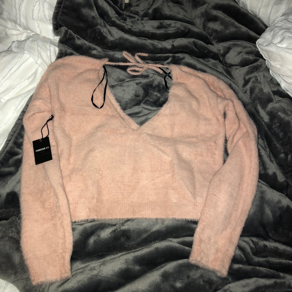 Pink Fuzzy Sweater